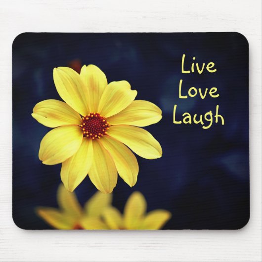 Yellow Dahlia Elegant Flower Inspirerend Quote Muismat (Voorkant)