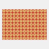 Yellow Dahlia Floral Pattern Inpakpapier Vel (Voorkant)