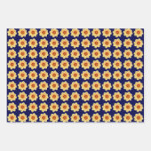 Yellow Dahlia Floral Pattern Inpakpapier Vel (Voorkant 3)