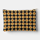 Yellow Dahlia Floral Pattern op Black Etui (Achterkant)