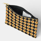 Yellow Dahlia Floral Pattern op Black Etui (Open)