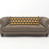 Yellow Dahlia Floral Pattern op Black Lichaamskussen