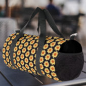 Yellow Dahlia Floral Pattern op Black Plunjezak