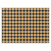Yellow Dahlia Floral Pattern op Black Tafelkleed (Voorkant (Horizontaal))