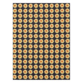 Yellow Dahlia Floral Pattern op Black Tafelkleed (Voorkant)