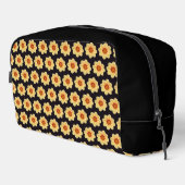 Yellow Dahlia Floral Pattern op Black Toilettasje (Rechterhoek)