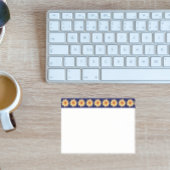 Yellow Dahlia Floral Pattern op Blue Border Post-it® Notes