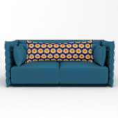 Yellow Dahlia Floral Pattern op Blue Lichaamskussen