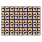 Yellow Dahlia Floral Pattern op Blue Tafelkleed (Voorkant (Horizontaal))