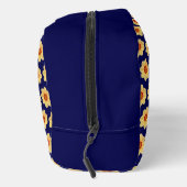 Yellow Dahlia Floral Pattern op Blue Toilettasje (Rechts)