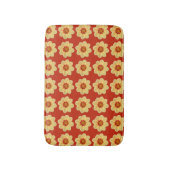 Yellow Dahlia Floral Pattern op Red Badmat (Voorkant Verticaal)