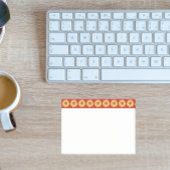 Yellow Dahlia Floral Pattern op Red Border Post-it® Notes