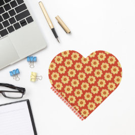 Yellow Dahlia Floral Pattern op Red Notitieboek