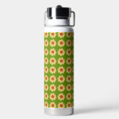 Yellow Dahlia Floral Pattern op White Waterfles (Achterkant)