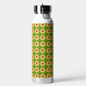 Yellow Dahlia Floral Pattern op White Waterfles (Links)