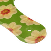 Yellow Dahlia Floral Pattern over Green Snijplank (Hoek)