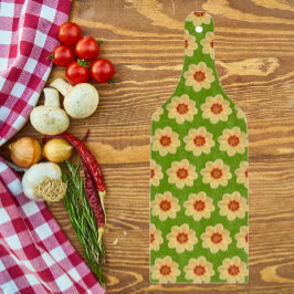 Yellow Dahlia Floral Pattern over Green Snijplank