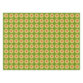 Yellow Dahlia Floral Pattern over Green Tafelkleed (Voorkant (Horizontaal))