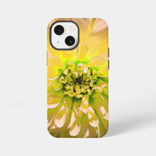 Yellow Dahlia Flower iPhone Hoesje (Achterkant)