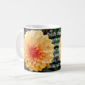 Yellow Dahlia Flower Koffiemok (Voorkant links)