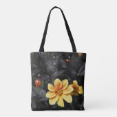 Yellow Dahlia Flowers Wisley Gardens Monogram Tote Bag (Achterkant)