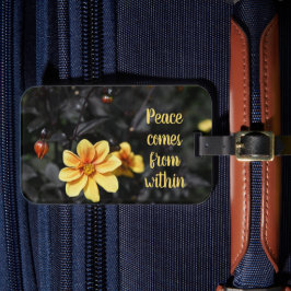 Yellow Dahlia Flowers Wisley Gardens Motivatie Bagagelabel