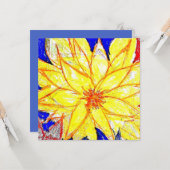 Yellow Dahlia Kaart (Voorkant / Achterkant in situ)