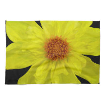 Yellow Dahlia Kitchen Towel