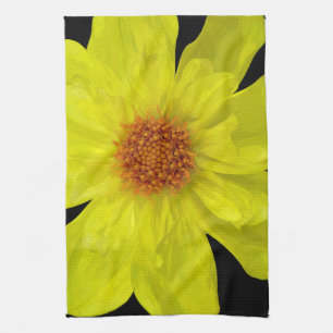 Yellow Dahlia Kitchen Towel Theedoek