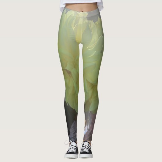 Yellow Dahlia Leggings (Voorkant)