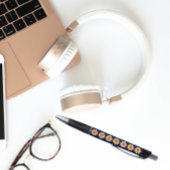 Yellow Dahlia op Blue Floral Pattern Pen