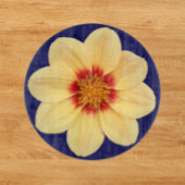 Yellow Dahlia op Blue Floral Snijplank