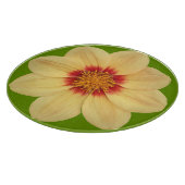 Yellow Dahlia over de Groene Floral Snijplank (Hoek)