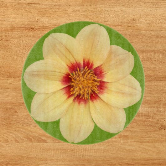 Yellow Dahlia over de Groene Floral Snijplank