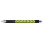 Yellow Dahlia over het groene Floral Pattern Pen (Voorkant)