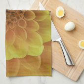 Yellow Dahlia Theedoek (Quarter Fold)
