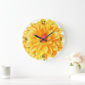 Yellow Dahlia waterverf Grote Klok (Huis)
