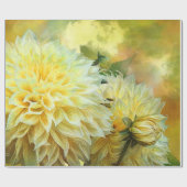 Yellow Dahlias Art Gift Wrap Cadeaupapier (Vlak)