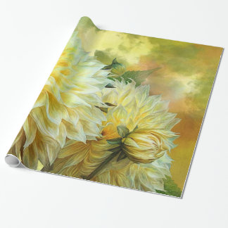 Yellow Dahlias Art Gift Wrap Cadeaupapier