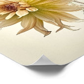 Yellow Dahlias Bloemenkunst Print Poster (Hoek)