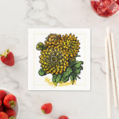 Yellow Dahlias Floral Servet (Insitu)