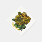 Yellow Dahlias Floral Servet (Hoek)