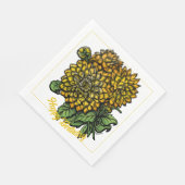 Yellow Dahlias Floral Servet (Hoek)