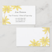 Yellow Daisies Afstuderen Contactkaartje (Voorkant / Achterkant)