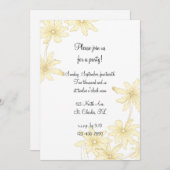 Yellow Daisies All Occasion Party Invitation Kaart (Voorkant / Achterkant)
