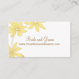 Yellow Daisies Bruiloft Website Kaart