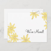 Yellow Daisies Change of Address Aankondigingskaart (Voorkant / Achterkant)