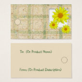 Yellow Daisies Hang Label Visitekaartjes (Voorkant /achterkant)