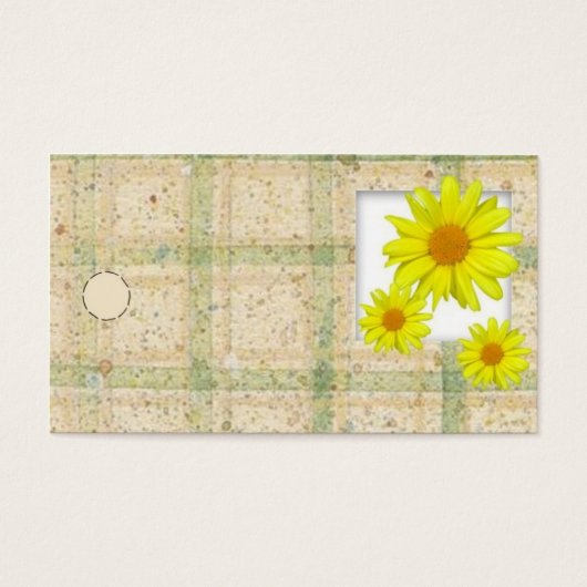 Yellow Daisies Hang Label Visitekaartjes (Voorkant)