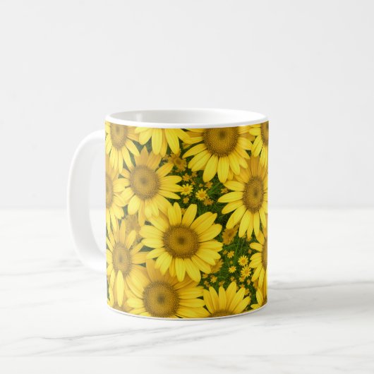 Yellow Daisies Koffiemok (Voorkant links)